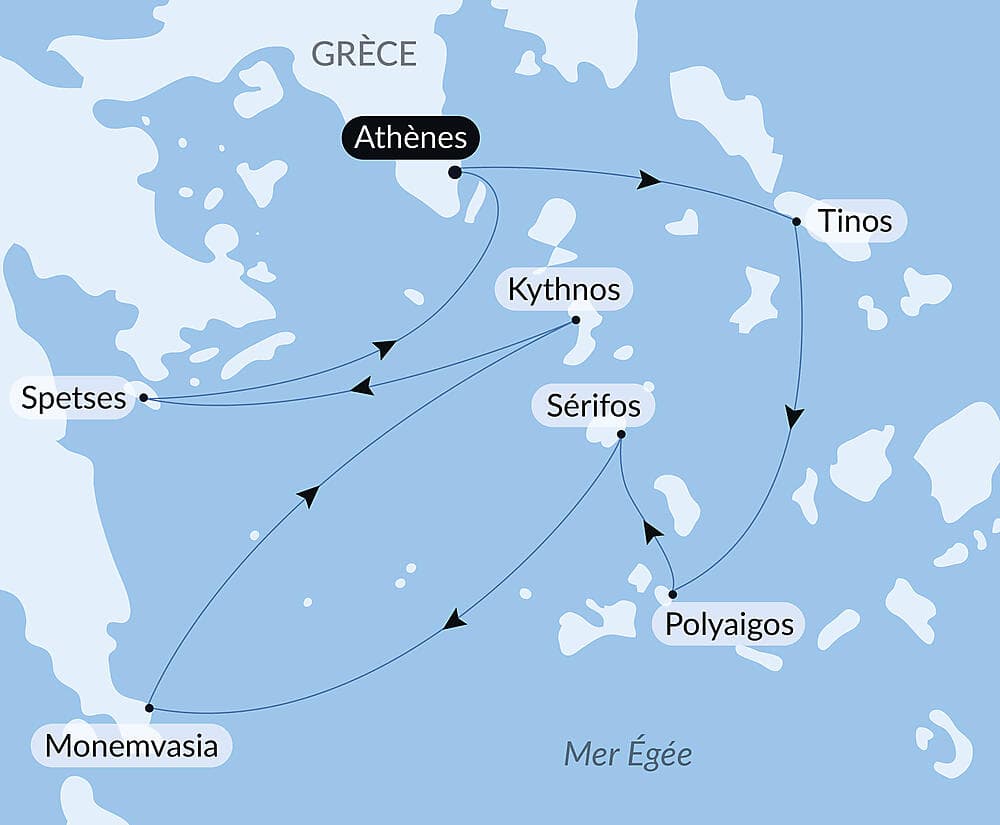 Les Cyclades, dans le sillage du Ponant