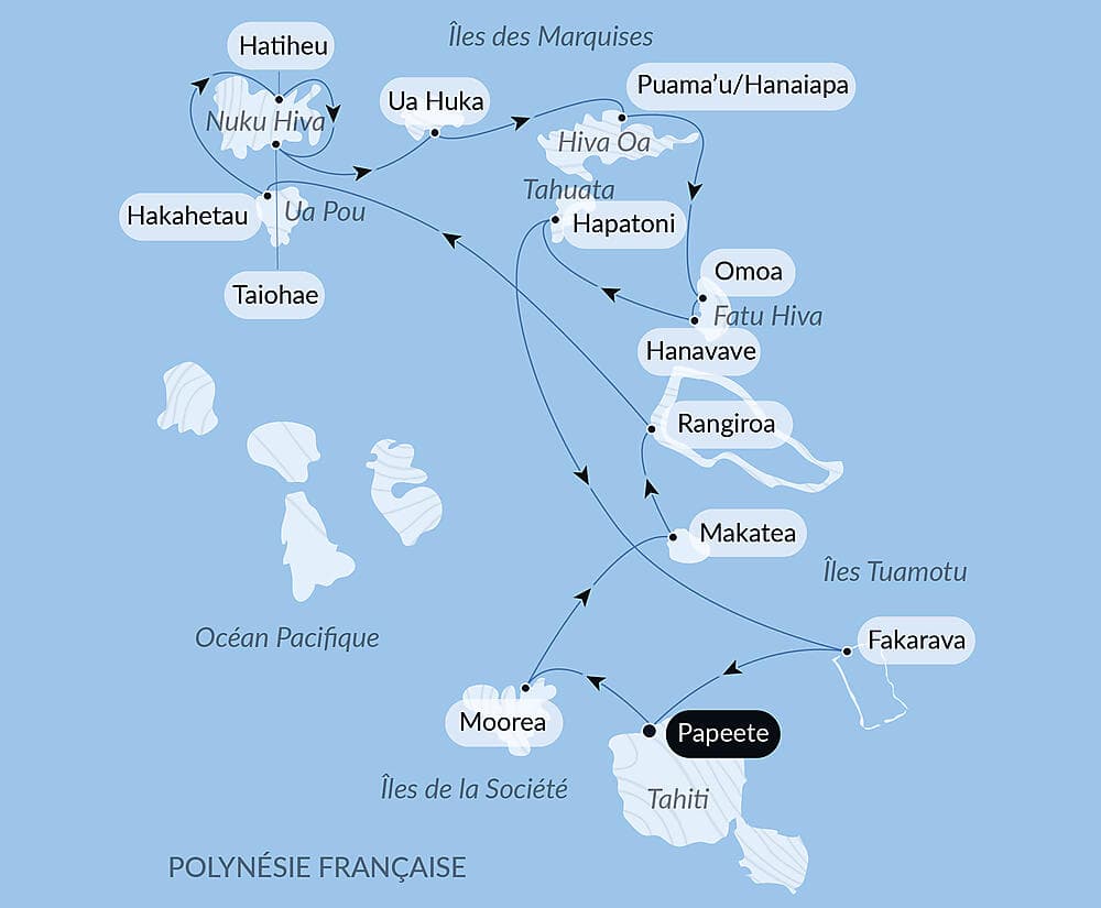 Douceur polynésienne : Marquises, Tuamotu et îles de la Société
