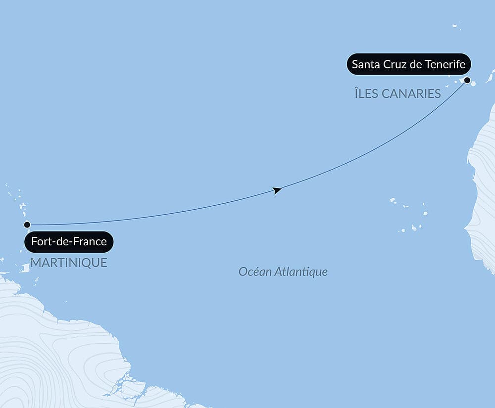 Voyage en Mer : Fort de France - Santa Cruz de Tenerife null